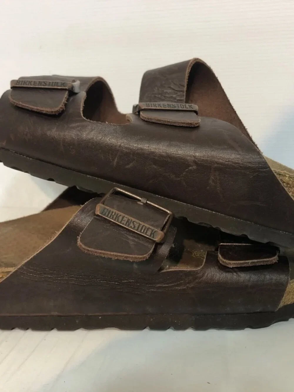 Birkenstock 265 Arizona Chocolate Brown Strappy Buckle Sandal Size 8-8 1/2